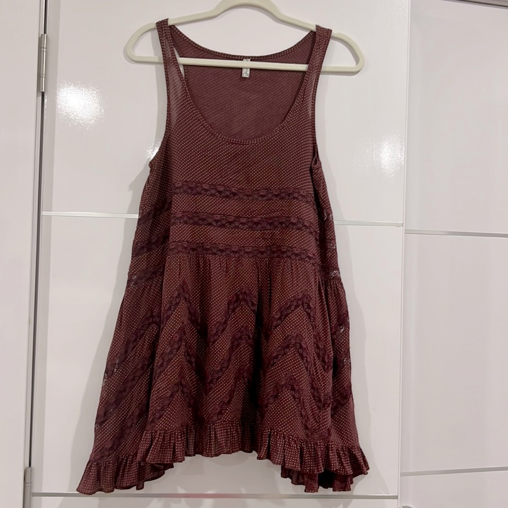 Beach Cover up with beautiful details of lace and polkadots